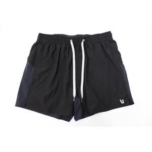 Vuori Shorts Men's S Black Course Run Lined Athletic Running 4.5" Inseam V376